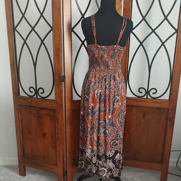 Angie Rust and Gray Sundress Size Medium - Picture 4 of 6